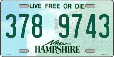 NH license plate 3789743