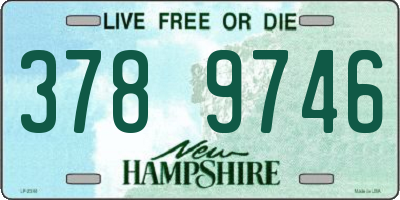 NH license plate 3789746