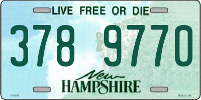 NH license plate 3789770