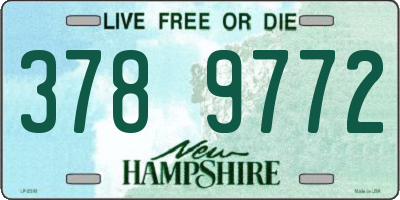 NH license plate 3789772