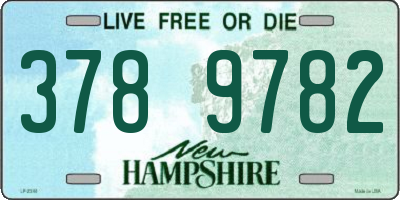 NH license plate 3789782