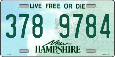 NH license plate 3789784
