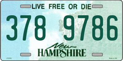 NH license plate 3789786