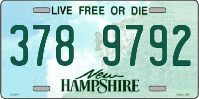 NH license plate 3789792