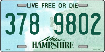 NH license plate 3789802