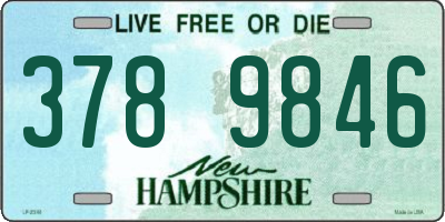 NH license plate 3789846