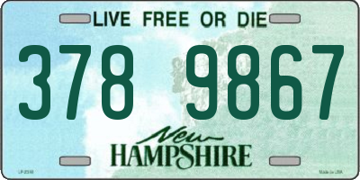 NH license plate 3789867