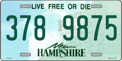 NH license plate 3789875
