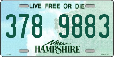 NH license plate 3789883