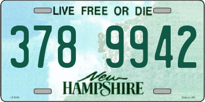 NH license plate 3789942