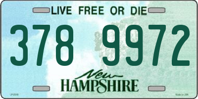 NH license plate 3789972