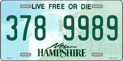 NH license plate 3789989