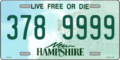 NH license plate 3789999