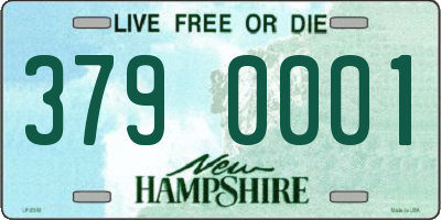 NH license plate 3790001