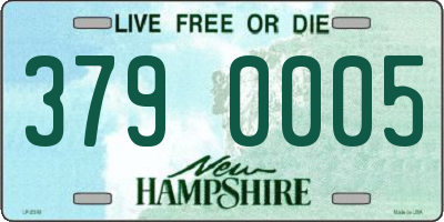 NH license plate 3790005