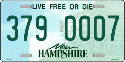 NH license plate 3790007