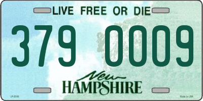 NH license plate 3790009