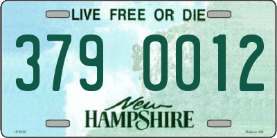 NH license plate 3790012