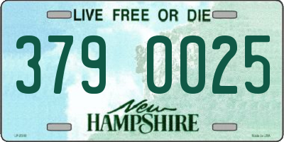 NH license plate 3790025