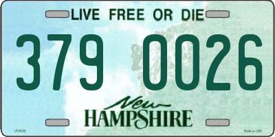 NH license plate 3790026