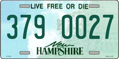 NH license plate 3790027