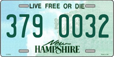 NH license plate 3790032