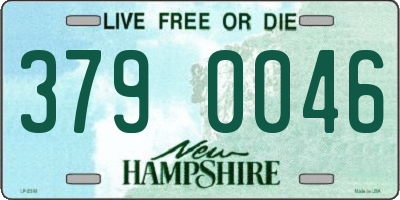 NH license plate 3790046