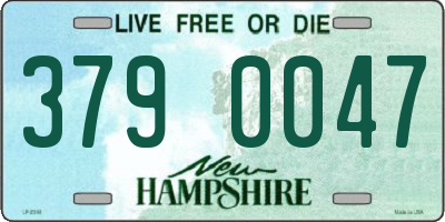 NH license plate 3790047