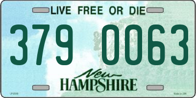 NH license plate 3790063