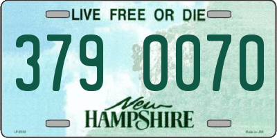 NH license plate 3790070