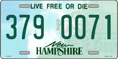 NH license plate 3790071