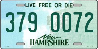 NH license plate 3790072