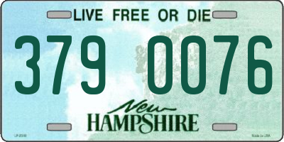 NH license plate 3790076