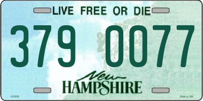 NH license plate 3790077
