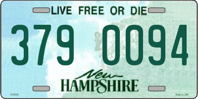 NH license plate 3790094