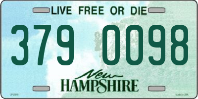 NH license plate 3790098