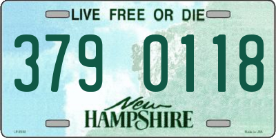 NH license plate 3790118