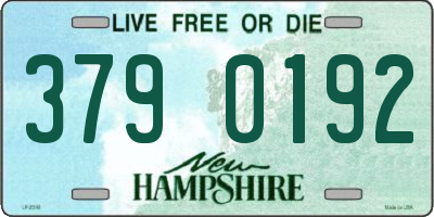 NH license plate 3790192