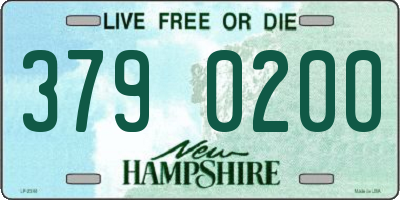 NH license plate 3790200