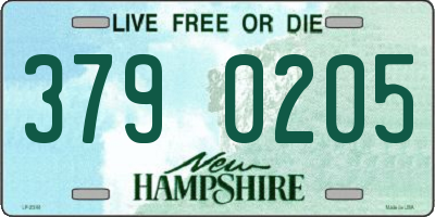 NH license plate 3790205