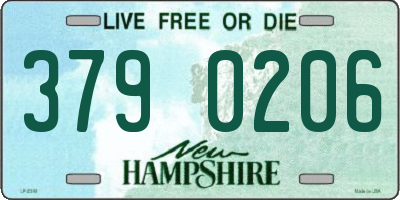 NH license plate 3790206