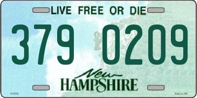 NH license plate 3790209