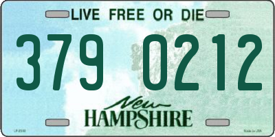 NH license plate 3790212