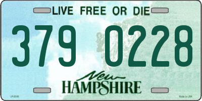 NH license plate 3790228