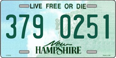 NH license plate 3790251