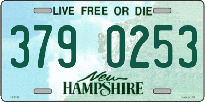 NH license plate 3790253