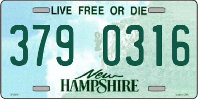 NH license plate 3790316