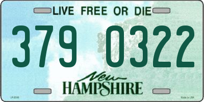 NH license plate 3790322