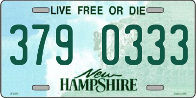 NH license plate 3790333