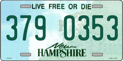 NH license plate 3790353
